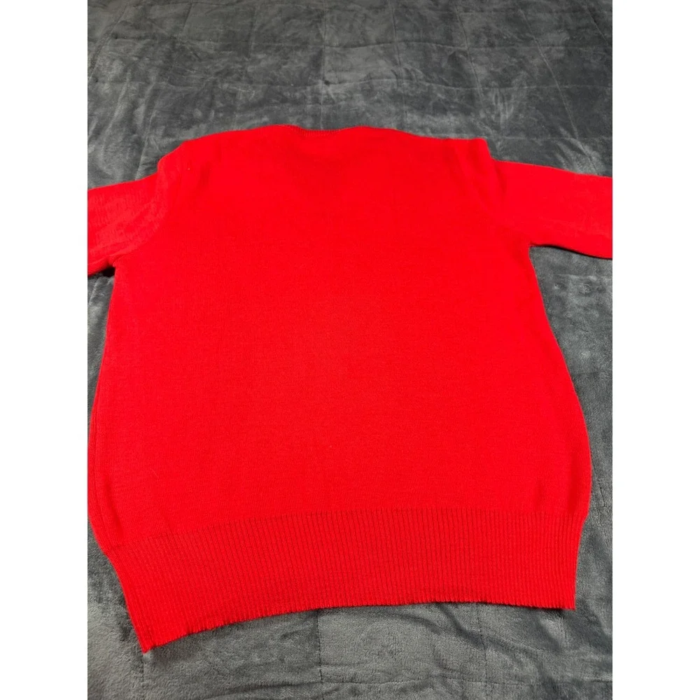 HySport‎ International Australia Wool V Neck Sweater Red Mens Size 22 Vintage